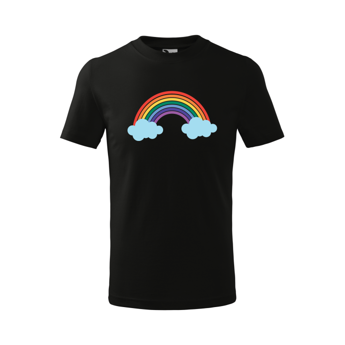 Malfini Tricou Copii Negru Curcubeu