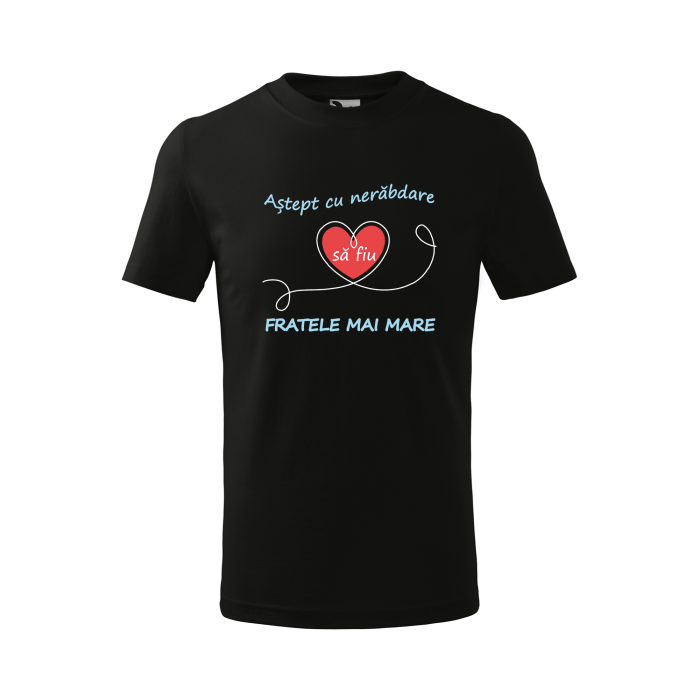 Malfini Tricou Copii Negru Sora/fratele mai mare