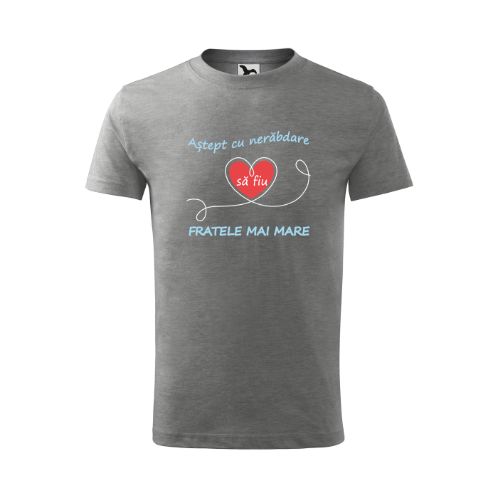 Malfini Tricou Copii Gri inchis Sora/fratele mai mare