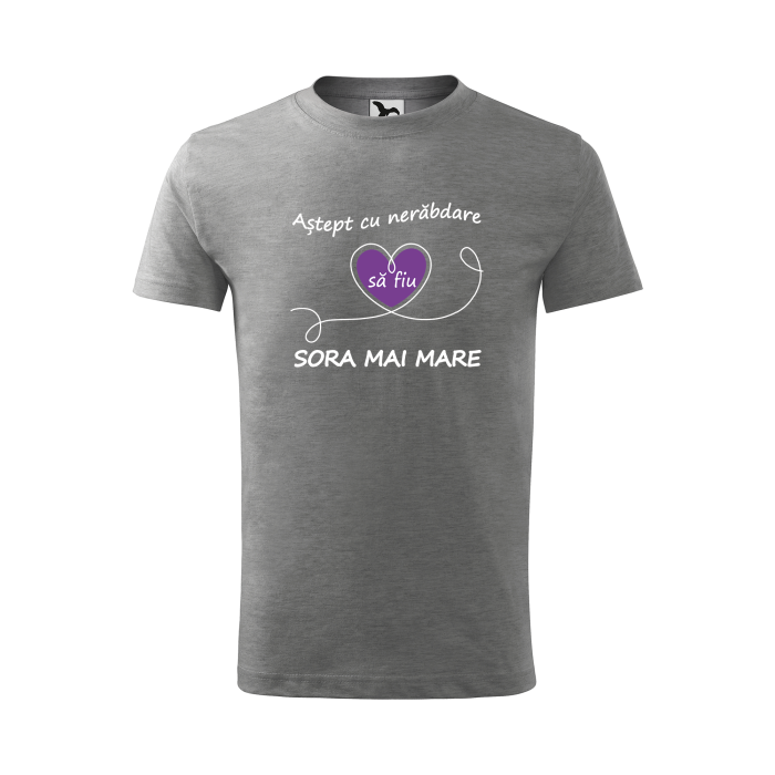 Malfini Tricou Copii Gri inchis Sora/fratele mai mare