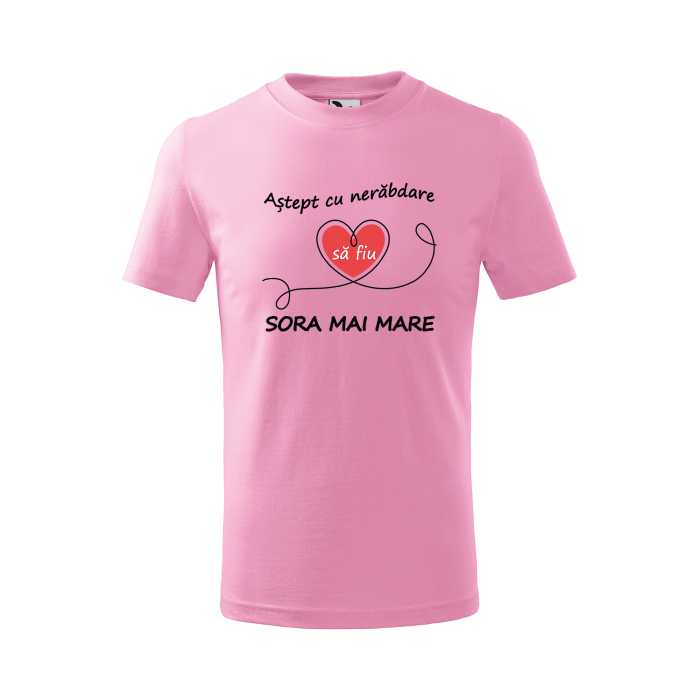 Malfini Tricou Copii Roz Sora/fratele mai mare