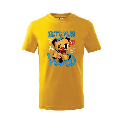 Malfini Tricou Copii Galben Let`s play hard