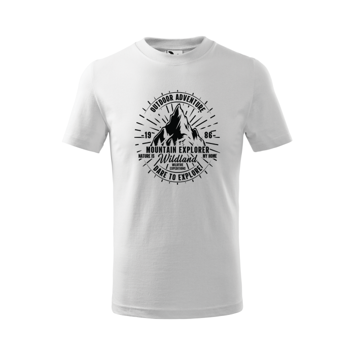 Malfini Tricou Copii Alb Mountain Explorer