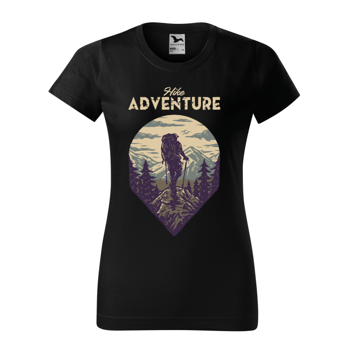 Malfini Tricou Dama Negru Hike Adventure
