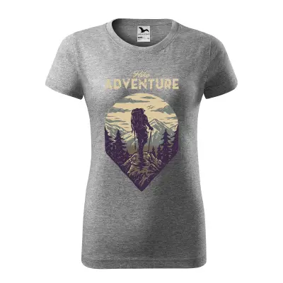 Malfini Tricou Dama Gri inchis Hike Adventure