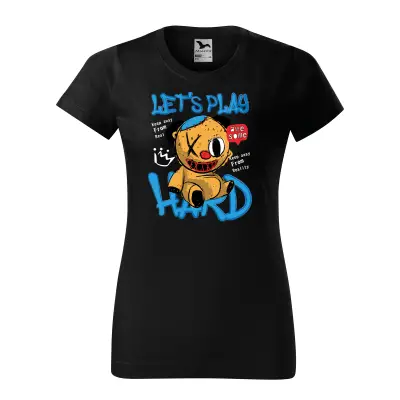 Malfini Tricou Dama Negru Let`s play hard