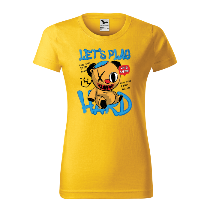 Malfini Tricou Dama Galben Let`s play hard