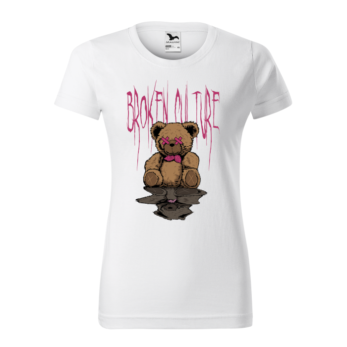 Malfini Tricou Dama Alb Teddy Broken culture