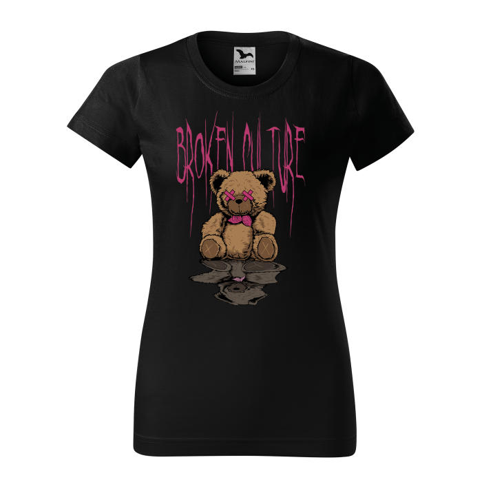Malfini Tricou Dama Negru Teddy Broken culture