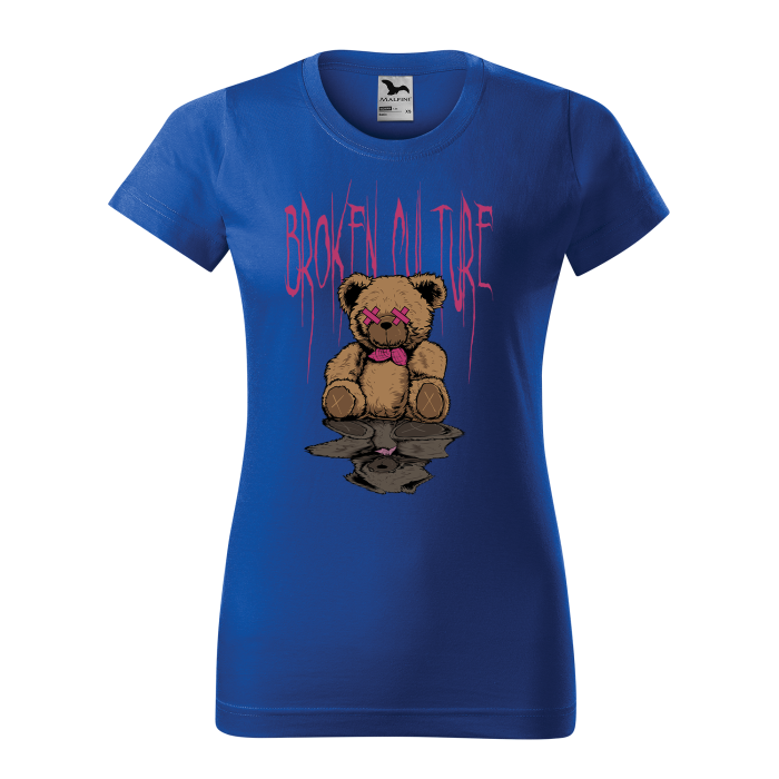 Malfini Tricou Dama Albastru regal Teddy Broken culture