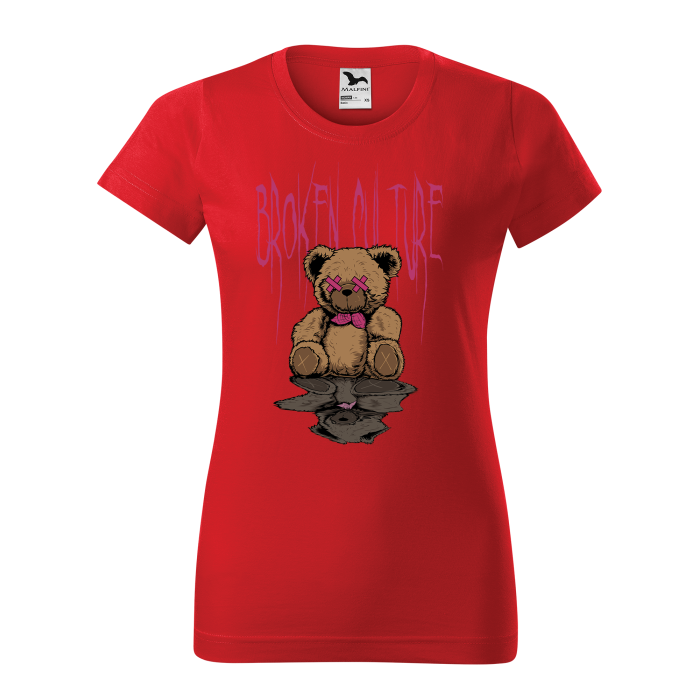 Malfini Tricou Dama Rosu Teddy Broken culture