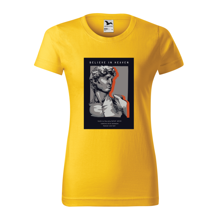 Malfini Tricou Dama Galben Believe in Heaven