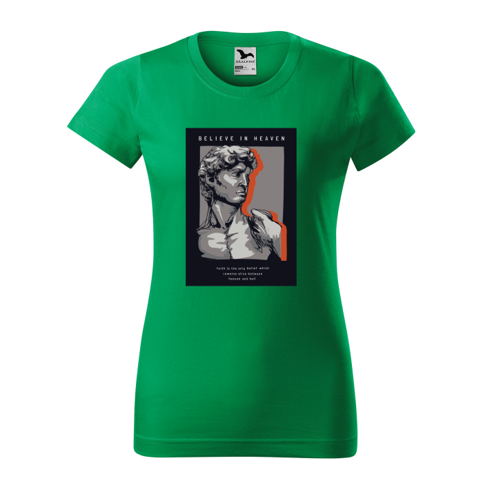 Malfini Tricou Dama Verde Believe in Heaven