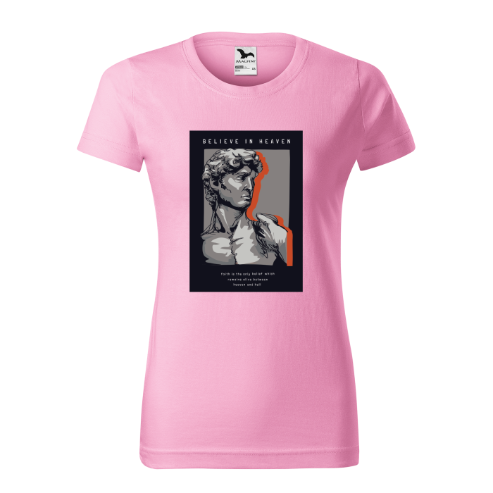 Malfini Tricou Dama Roz Believe in Heaven