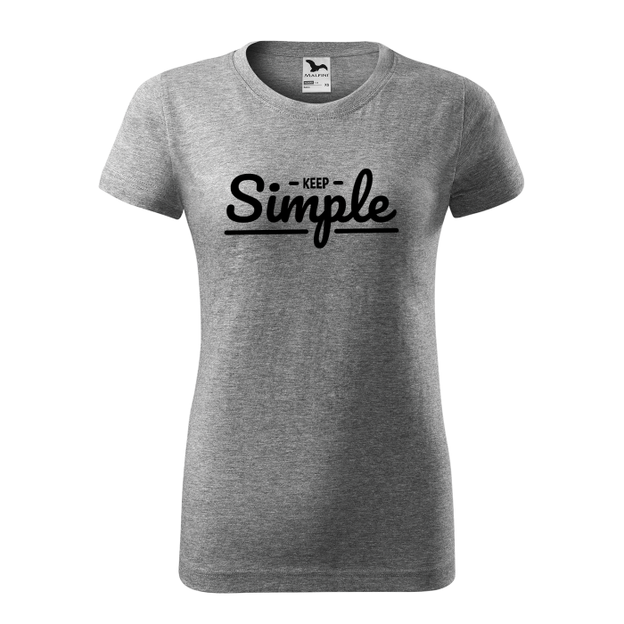 Malfini Tricou Dama Gri inchis Keep simple