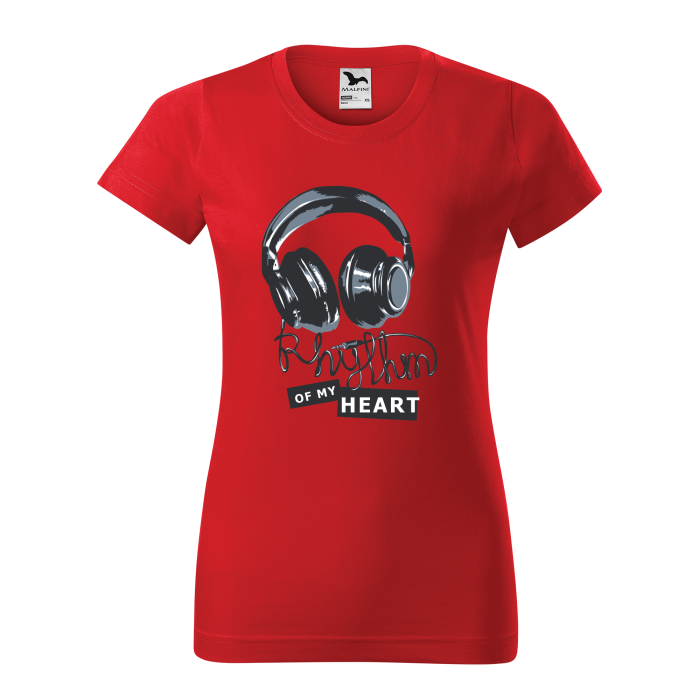 Malfini Tricou Dama Rosu Rhythm of my heart