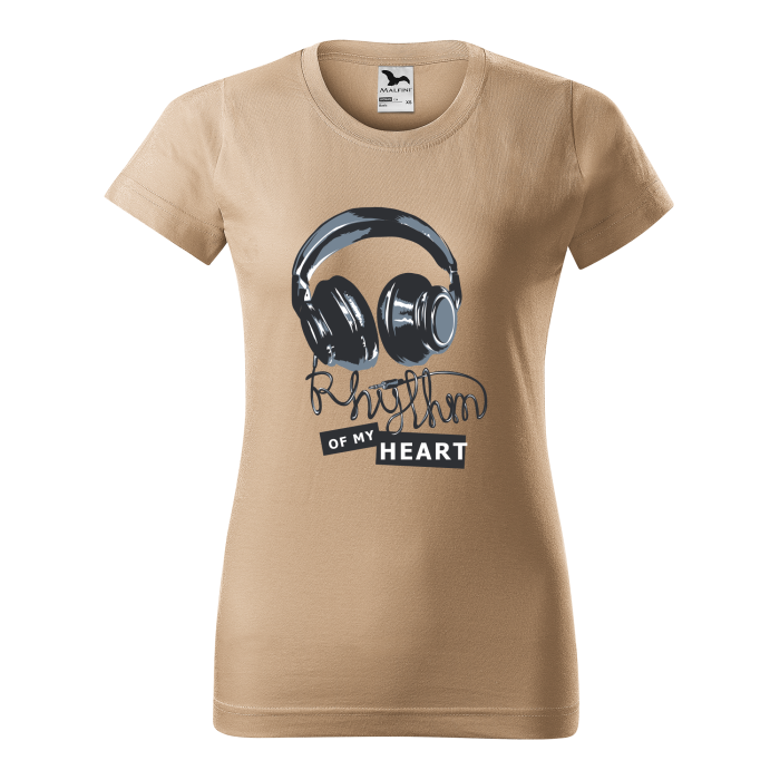 Malfini Tricou Dama Bej Rhythm of my heart