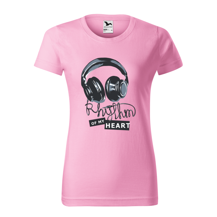 Malfini Tricou Dama Roz Rhythm of my heart