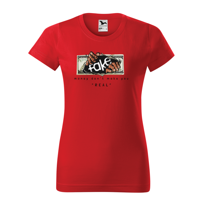 Malfini Tricou Dama Rosu Fake money