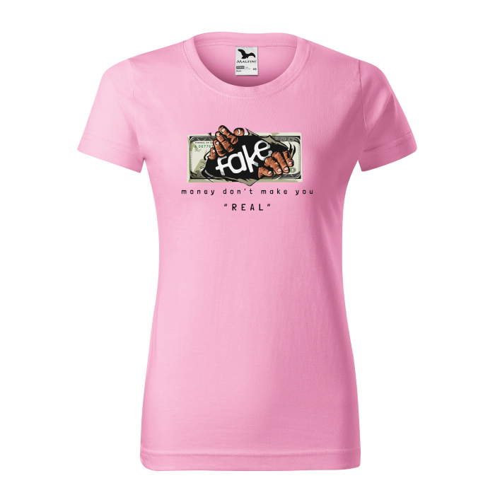 Malfini Tricou Dama Roz Fake money