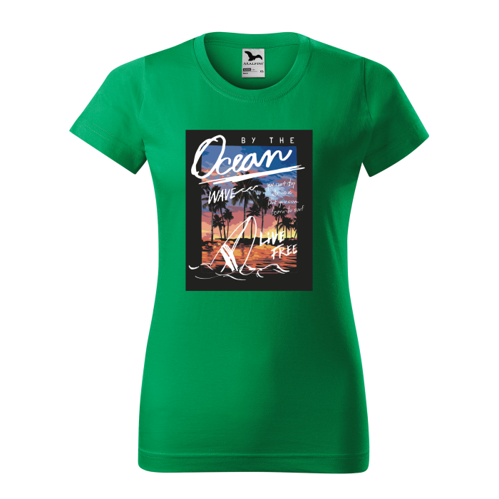 Malfini Tricou Dama Verde Ocean wave