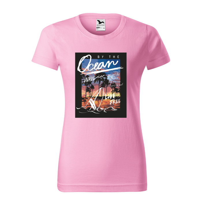 Malfini Tricou Dama Roz Ocean wave