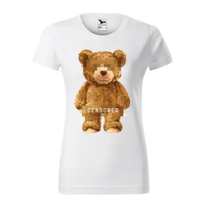 Malfini Tricou Dama Alb Censored Teddy