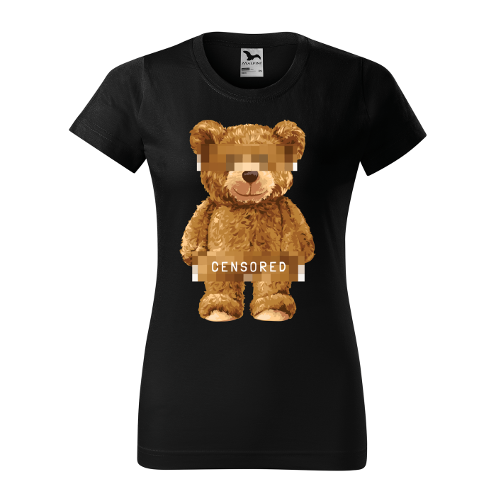 Malfini Tricou Dama Negru Censored Teddy