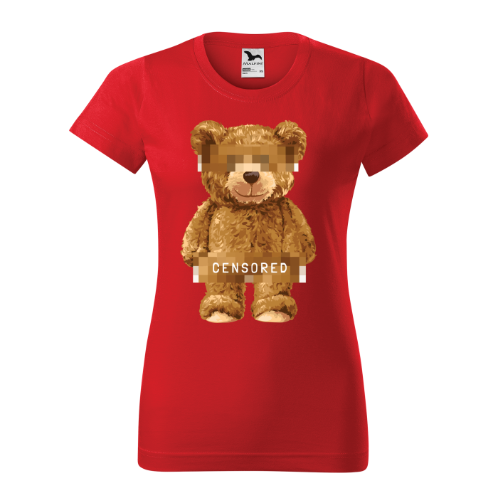 Malfini Tricou Dama Rosu Censored Teddy