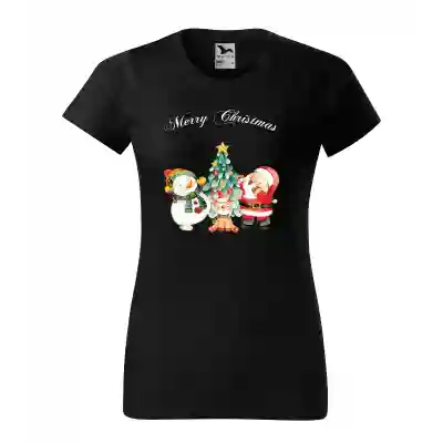 Malfini Tricou Dama Negru Christmas day