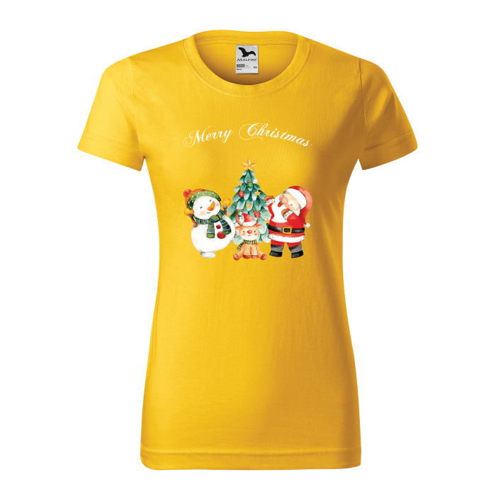 Malfini Tricou Dama Galben Christmas day