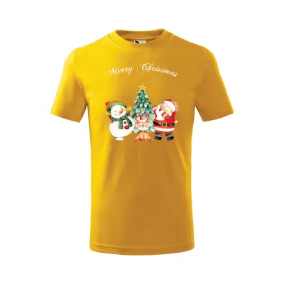 Malfini Tricou Copii Galben Christmas day