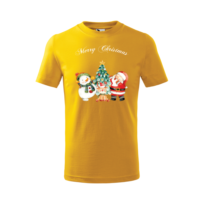 Malfini Tricou Copii Galben Christmas day