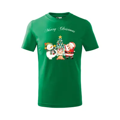 Malfini Tricou Copii Verde Christmas day