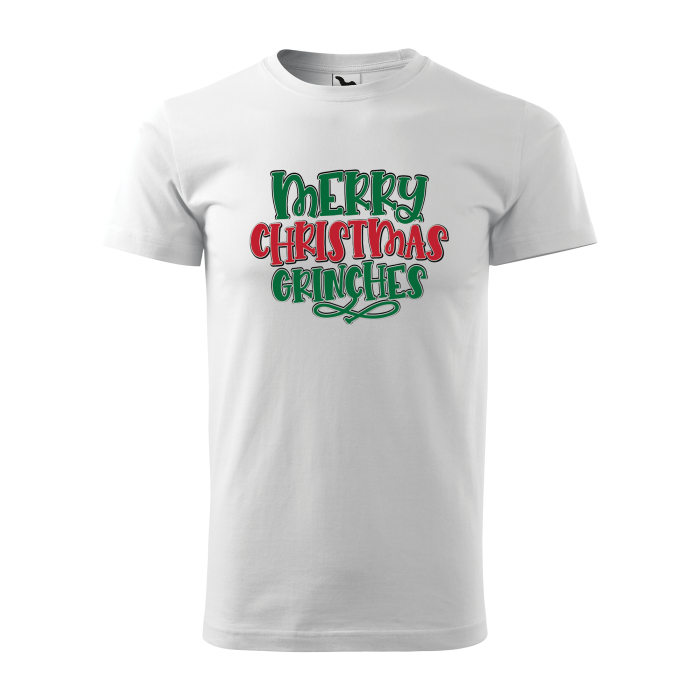 Malfini Tricou Barbat Alb Merry Christmas Grinches