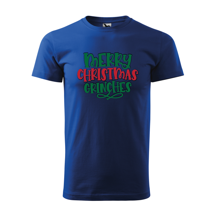 Malfini Tricou Barbat Albastru regal Merry Christmas Grinches