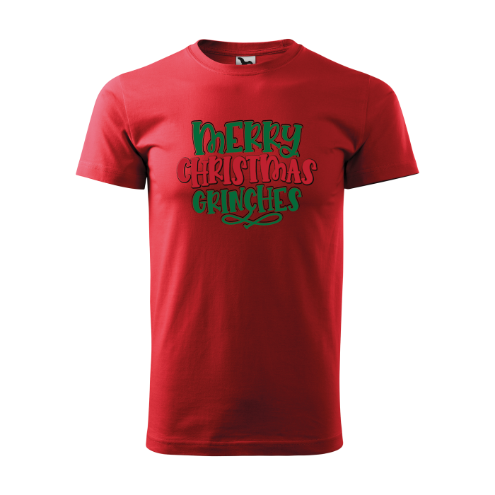 Malfini Tricou Barbat Rosu Merry Christmas Grinches