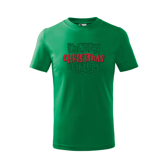Malfini Tricou Copii Verde Merry Christmas Grinches