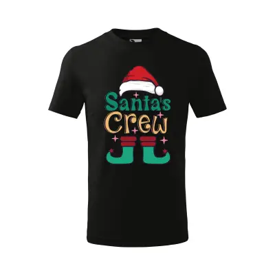 Malfini Tricou Copii Negru Santa Crew