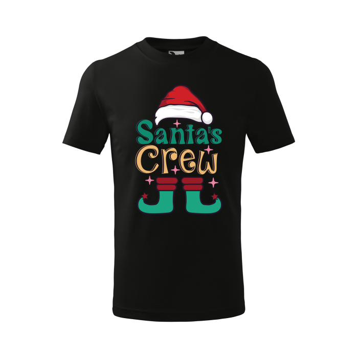 Malfini Tricou Copii Negru Santa Crew
