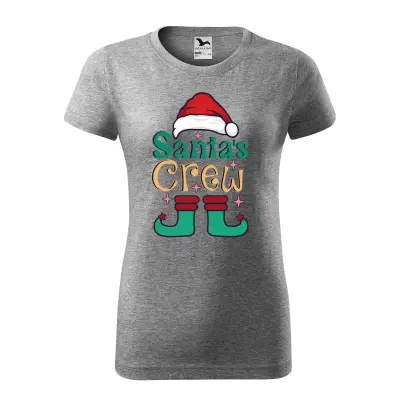 Malfini Tricou Dama Gri inchis Santa Crew