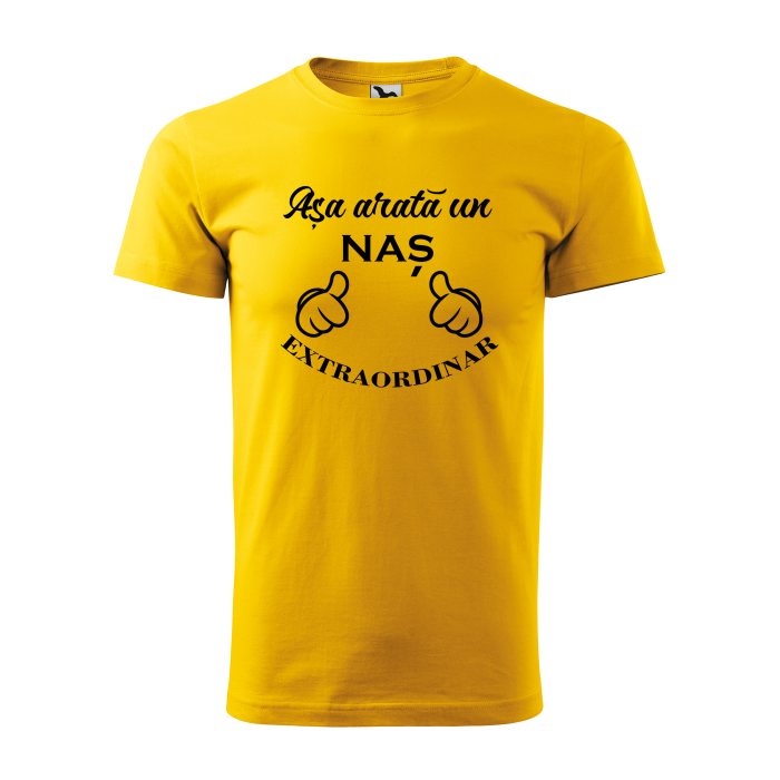 Malfini Tricou Barbat Galben Asa arata un