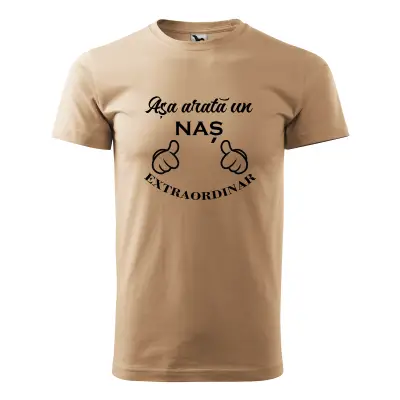 Malfini Tricou Barbat Bej Asa arata un