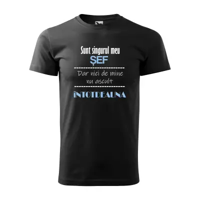 Malfini Tricou Barbat Negru Sunt singurul meu sef