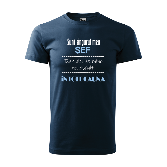 Malfini Tricou Barbat Bleumarine Sunt singurul meu sef