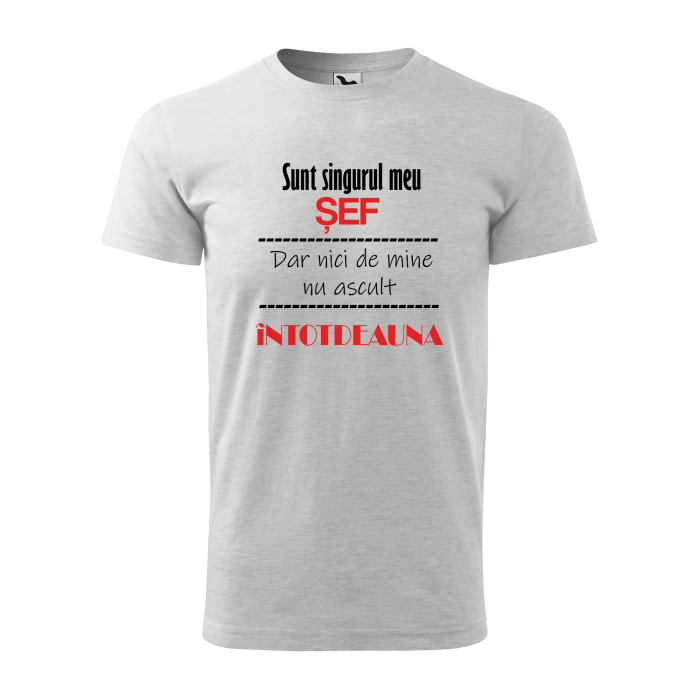 Malfini Tricou Barbat Gri deschis Sunt singurul meu sef