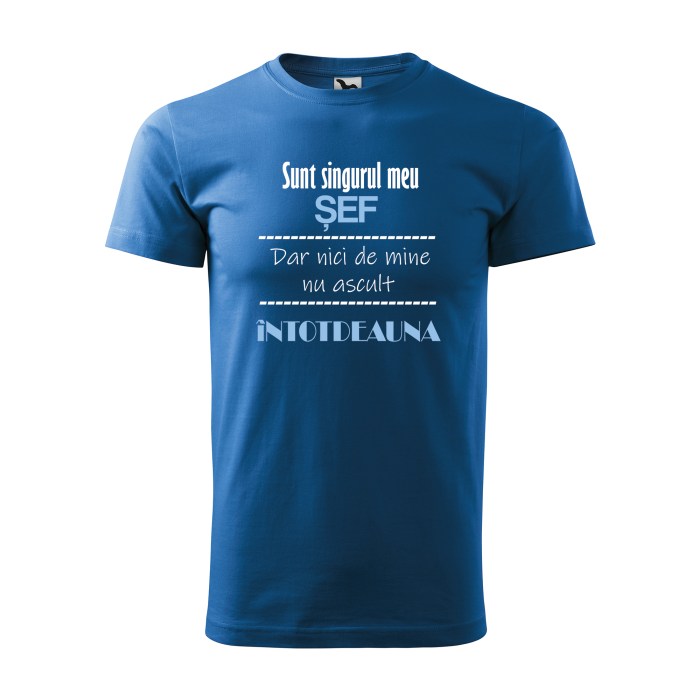 Malfini Tricou Barbat Albastru azuriu Sunt singurul meu sef