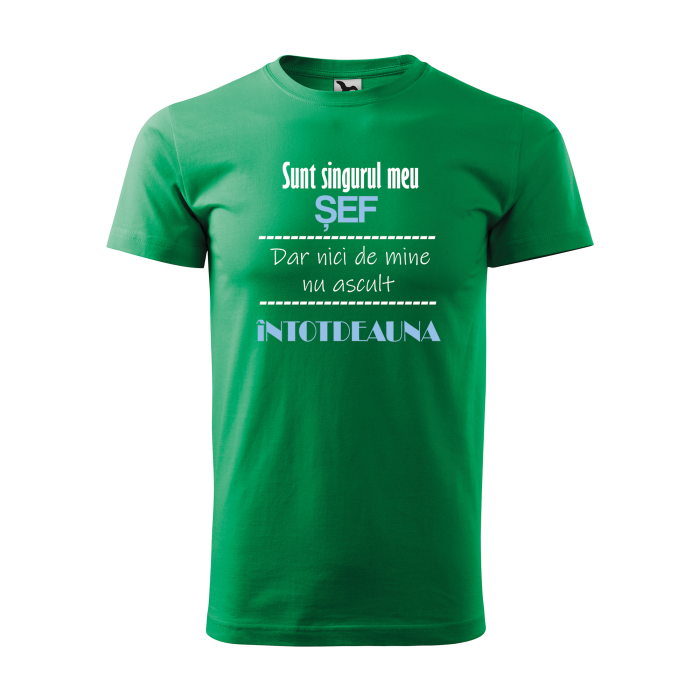 Malfini Tricou Barbat Verde Sunt singurul meu sef