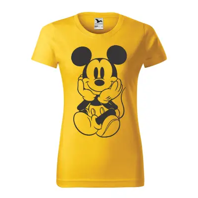 Malfini Tricou Dama Galben Mickey