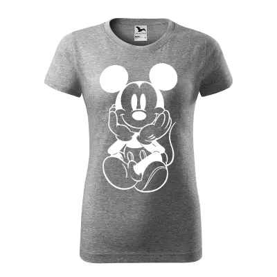 Malfini Tricou Dama Gri inchis Mickey